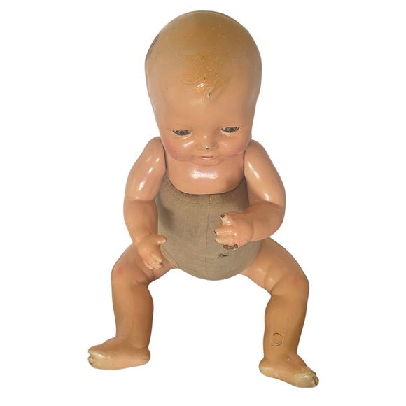 Vintage Effanbee Dolls Walk Talk Sleep Bubbles 18" Composition Baby Doll - Picture 6 of 13